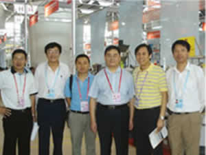 Group photo with customers